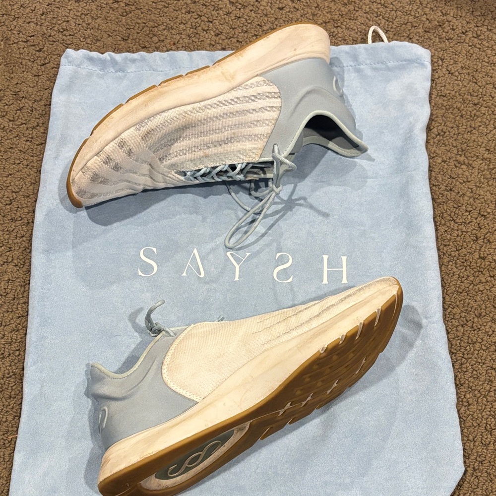 Saysh One Women's Athletic Shoes - Light Blue and White